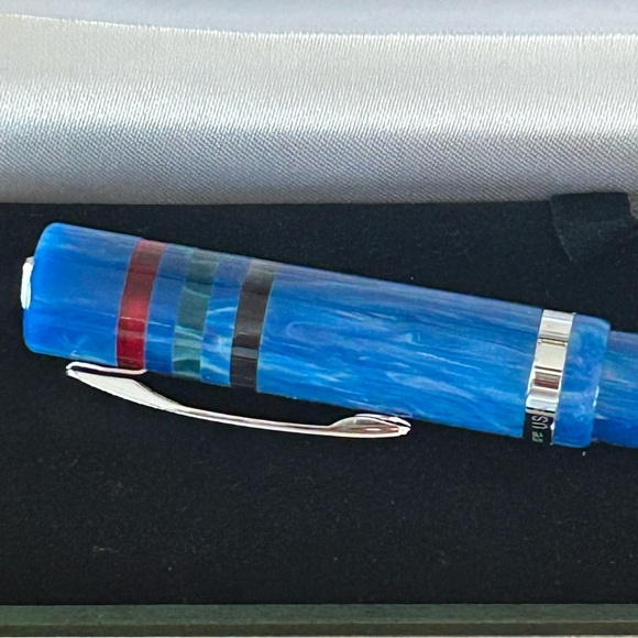 New Monteverde Marble Blue Executive Luxury Pen boaters beautiful - Picture 5 of 6